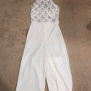 Full Length White Jumpsuit